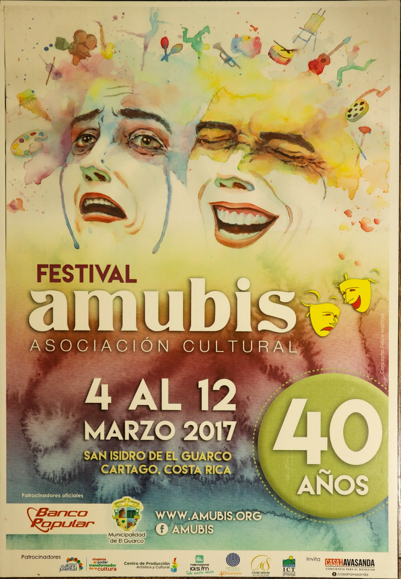Afiche de festival de Amubis del año 2017