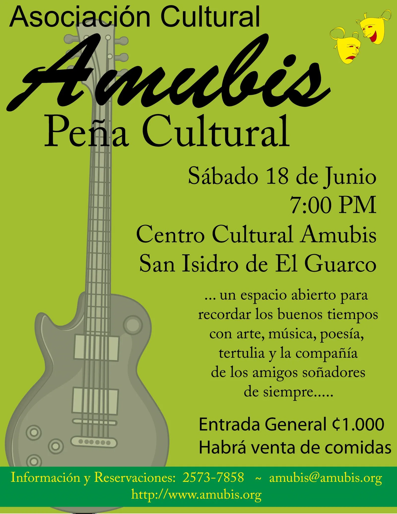 Afiche de Peña Cultural Amubis