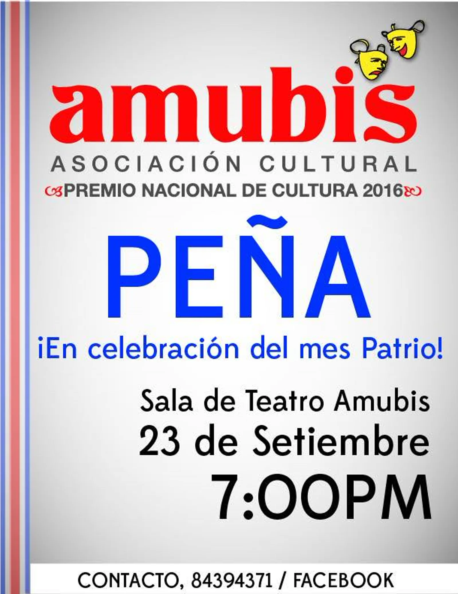 Afiche de Peña · Celebración del mes patrio